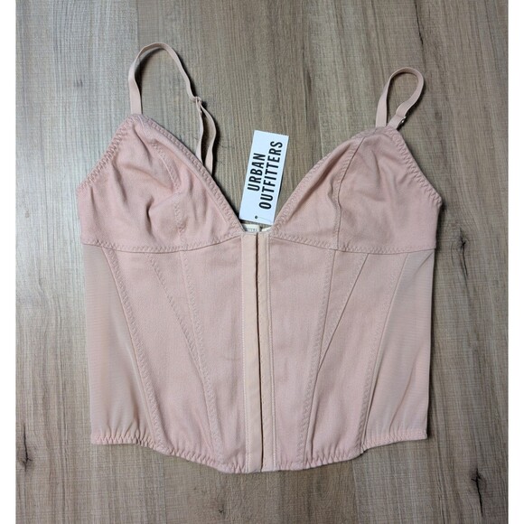 NWT Urban Outfitters Size M Enchanted Pink Corset Top Coquette Night-Out - Picture 3 of 11